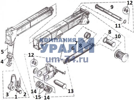 Установка стрелы КС-3577-3.63.000